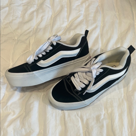 Vans Shoes - Vans Black and White Platform Old Skool Sneakers